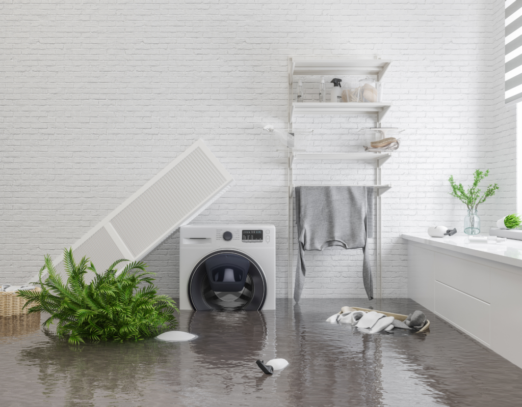 Home effected by severe storms and flooding