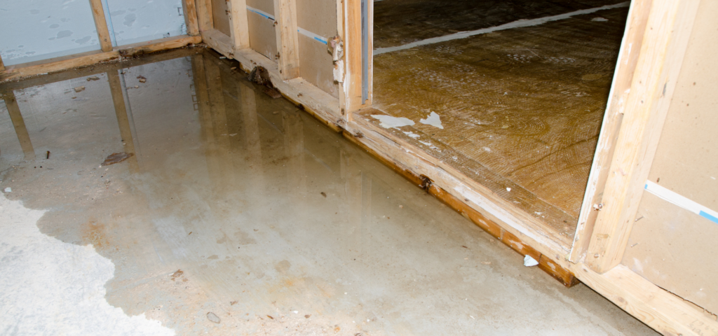 Flooding at foundation of home